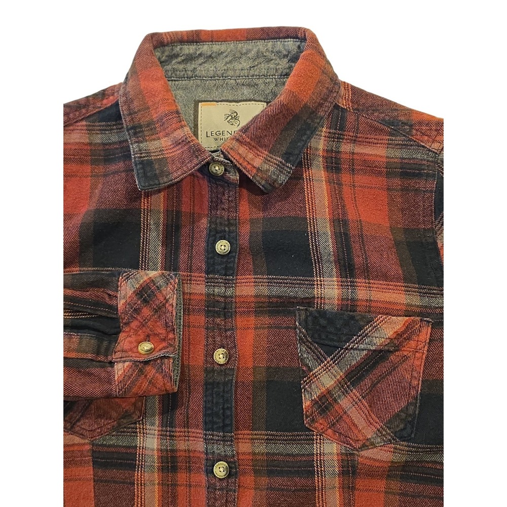 Legendary Whitetails Womens Plaid Flannel Shirt Outdoor Cabin Fall Medium